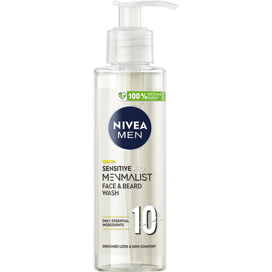 Menmalist Face & Beard Wash, 200 ml Nivea Ansiktsrengöring för män