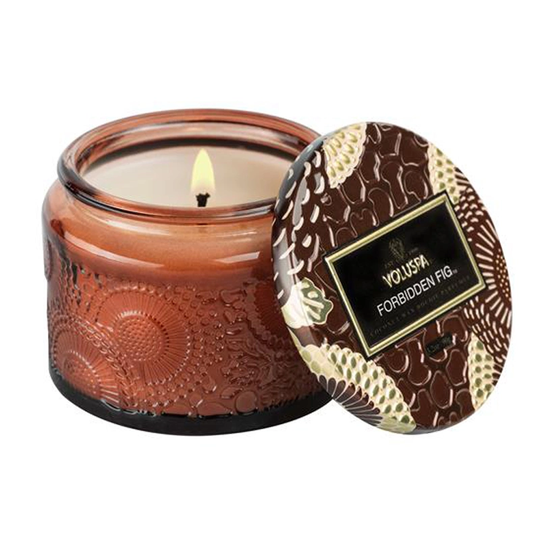 Voluspa Small Glass Jar Candle Forbidden Fig 20h