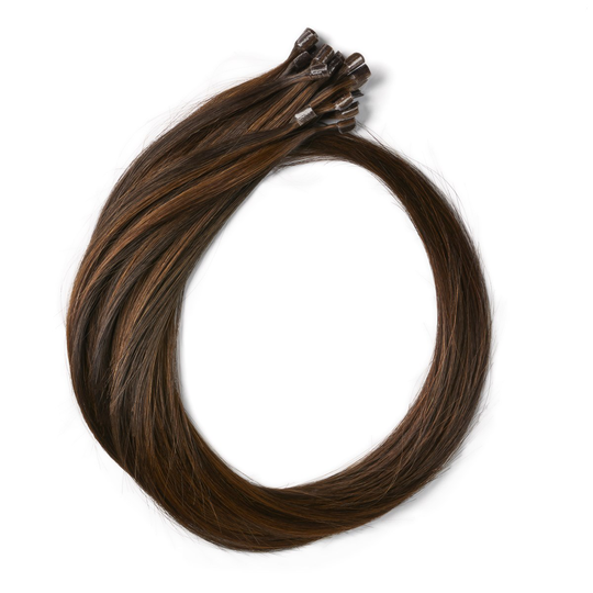 Rapunzel of Sweden Nail Hair Premium Straight 50 cm Deep Brown Caramel