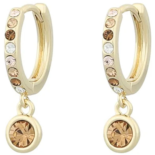 Nine small ring pendant ear gold/mix champagne, Snö of Sweden Halsband