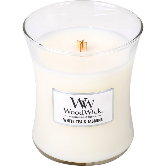 White Tea & Jasmine, WoodWick Doftljus