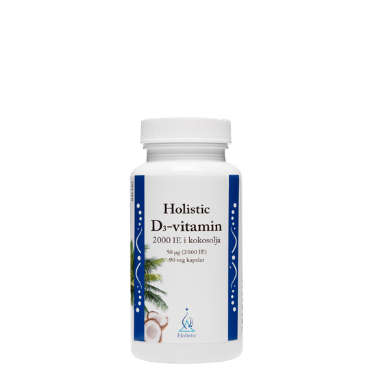D3-vitamin, 2000 IE, 90 kapslar i kokosolja
