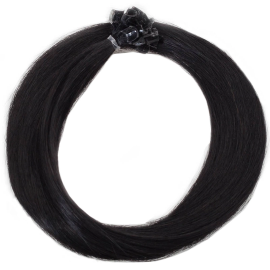 Rapunzel of Sweden Nail Hair Premium Straight 1.0 Black 50cm