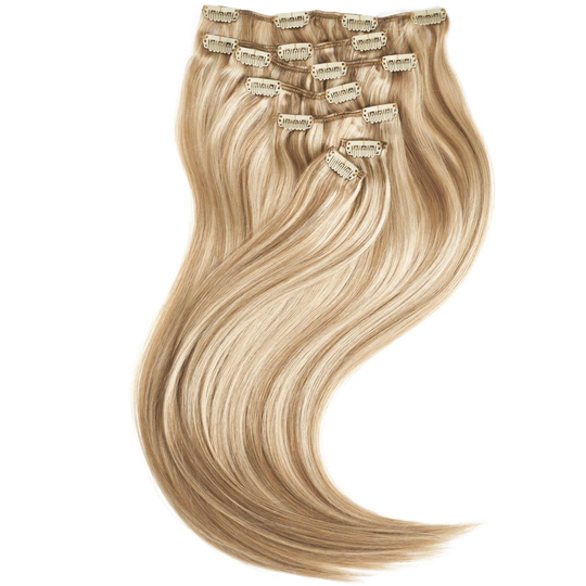 Rapunzel of Sweden Clip-on set 7 pieces 50 cm M7.3/10.8 Cendre Ash Blo