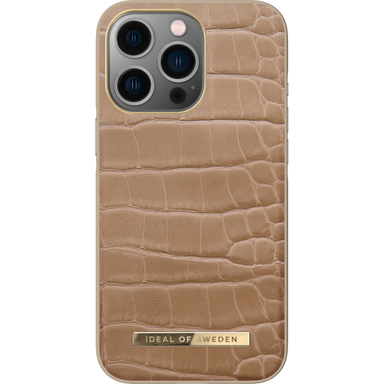 iDeal of Sweden iPhone 13 Pro Atelier Case Camel Croco