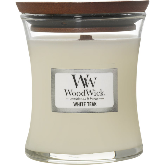 White Teak, WoodWick Doftljus