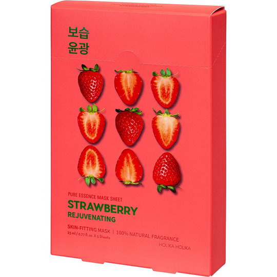 Pure Essence Mask Sheet Pack Strawberry, Holika Holika Ansiktsmask