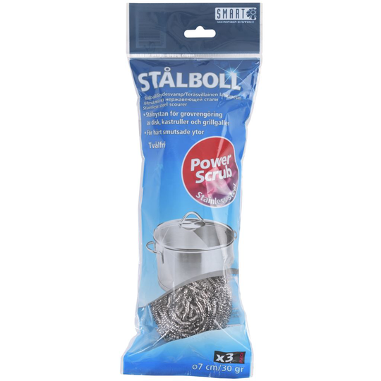 Smart Microfiber Stålboll 3-pack