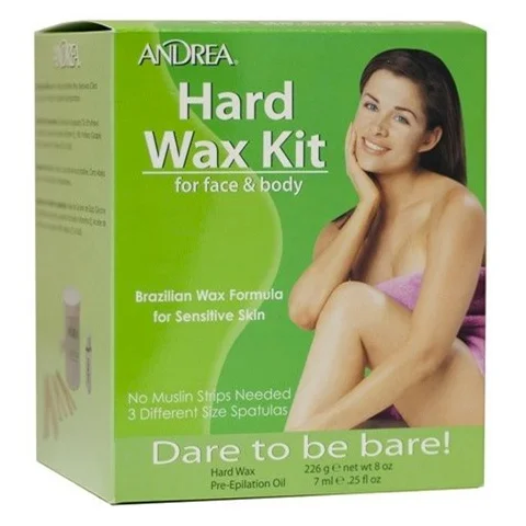 Brazilian Hard Wax Kit for Face & Body, Andrea Hårborttagningsvax & Brazilian wax