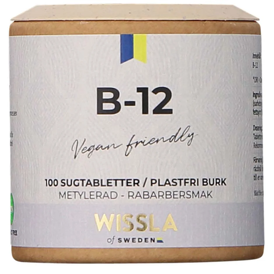 Vitamin B12, 100 tabletter Wissla of Sweden Kosttillskott