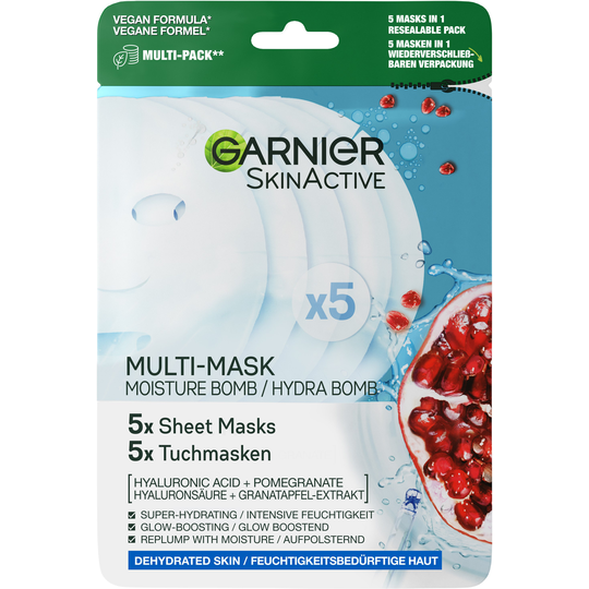 Garnier Skin Active Moisture Bomb Pomegranate Hydrating Sheet Mask - 5