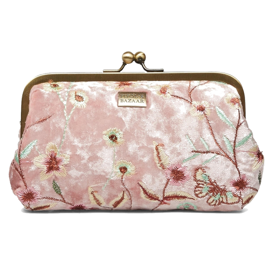 PIPOLS BAZAAR Garden Folie Cosmetic Bag Pale Pink Frame