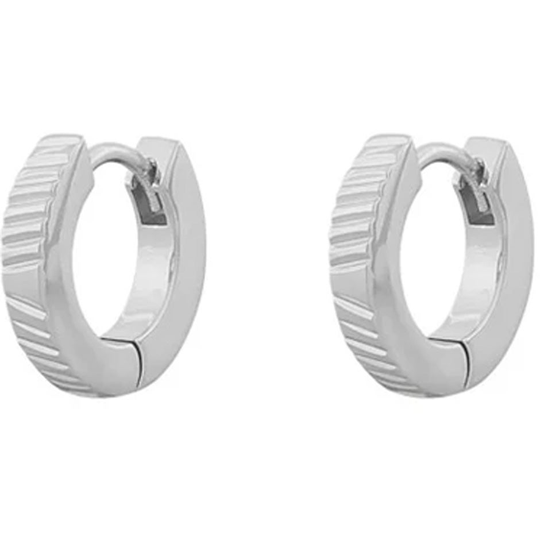 Ray small ring ear plain silver, Snö of Sweden Örhängen
