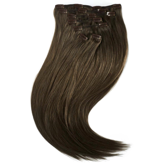 Rapunzel of Sweden Clip-on set 7 pieces 60 cm 2.6 Dark Ash Brown