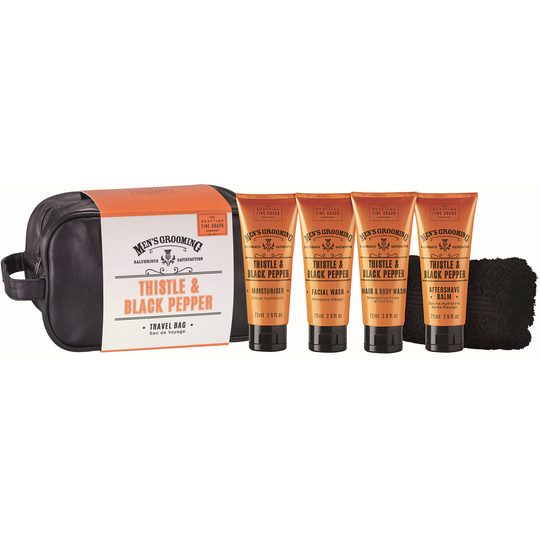 The Scottish Fine Soap Thistle & Black Pepper Travel Bag