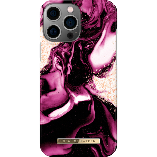 iDeal of Sweden iPhone 13 Pro Max Fashion Case Golden Ruby Marble