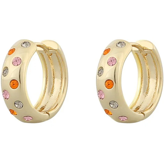 Nine ring ear gold/mix pink, Snö of Sweden Örhängen