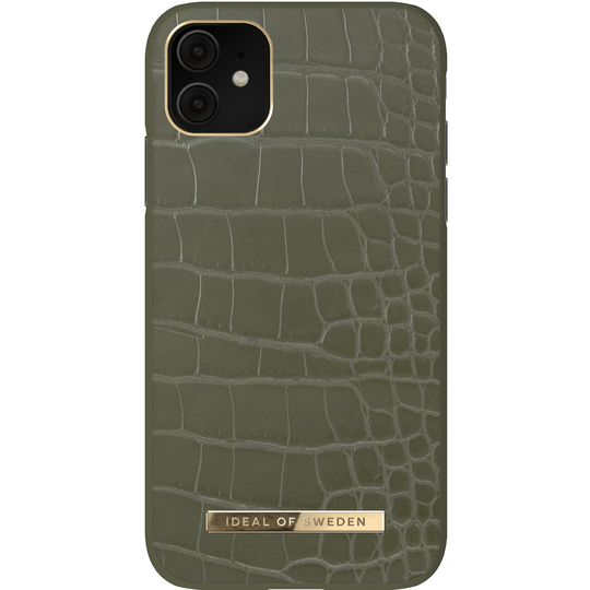 iDeal of Sweden iPhone 11/XR Atelier Case Khaki Croco
