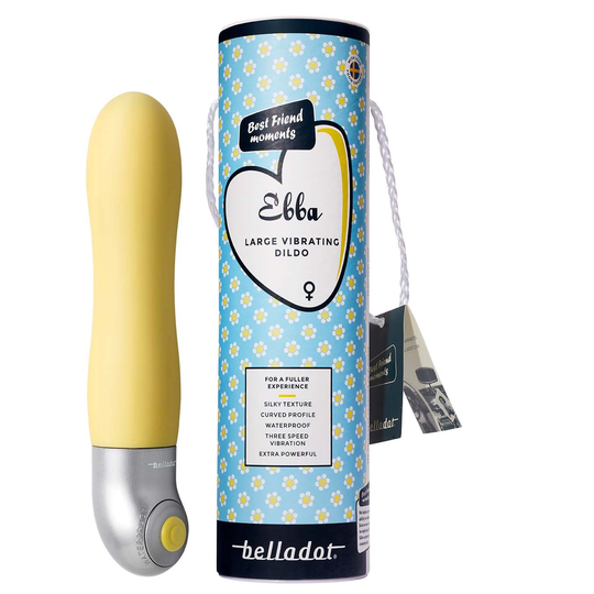 Belladot Ebba Large Vibrating Dildo Yellow