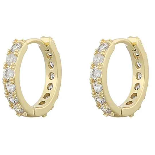 Unnie ring ear gold/clear, Snö of Sweden Örhängen