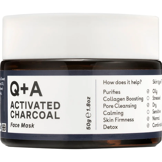 Activated Charcaol Face Mask, 50 g Q+A Ansiktsmask