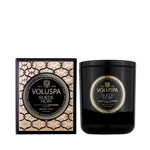 Boxed Candle 60h Suede Noir