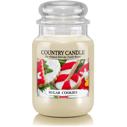 Country Candle Sugar Cookies Christmas Scent 2 Wick Large Jar 150 h
