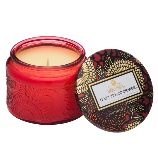 Voluspa Small Glass Jar Goji Tarocco Orange (20h)