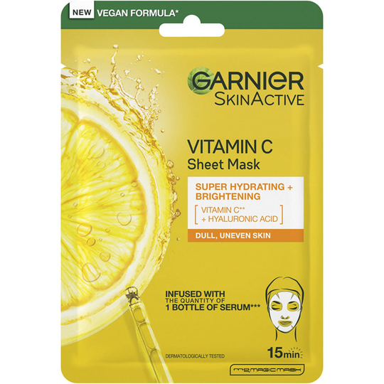 Skin Active Vitamin C Sheet Mask, 28 g Garnier Ansiktsmask