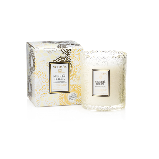 Voluspa Nissho Soleil Japonica Boxed Scalloped Candle