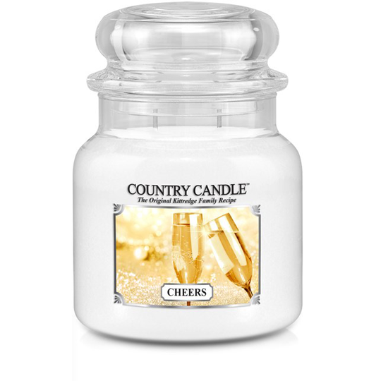 Country Candle Cheers Christmas Scent 2 Wick Medium Jar 75 h