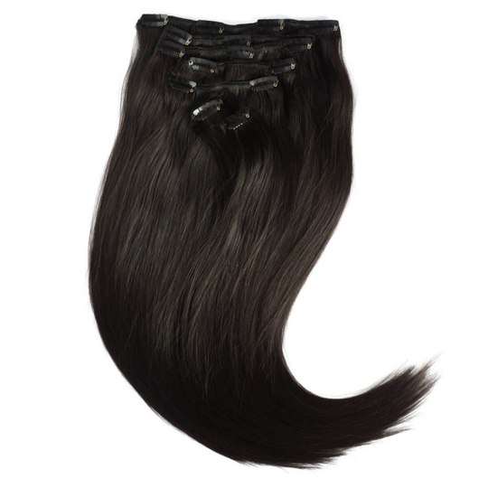 Rapunzel of Sweden Clip-on Set Original 7 pieces 1.2 Black Brown 50cm