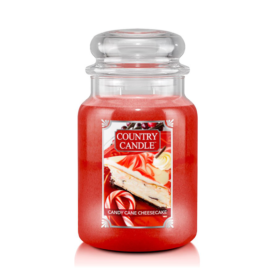 Country Candle Candy Cane Cheesecake 2 Wick Large Jar
