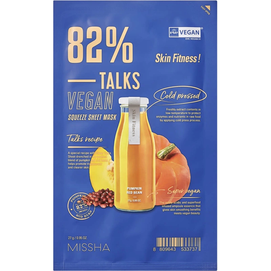 Missha Talks Vegan Squeeze Sheet Mask Skin Fitness