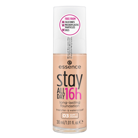 essence stay ALL DAY 16h long-lasting foundation 03 Soft Honey
