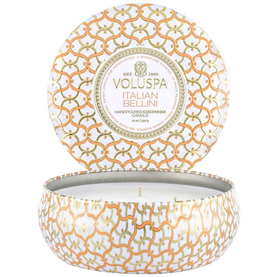 Voluspa Italian Bellin 3-Wick Tin Candle 40h