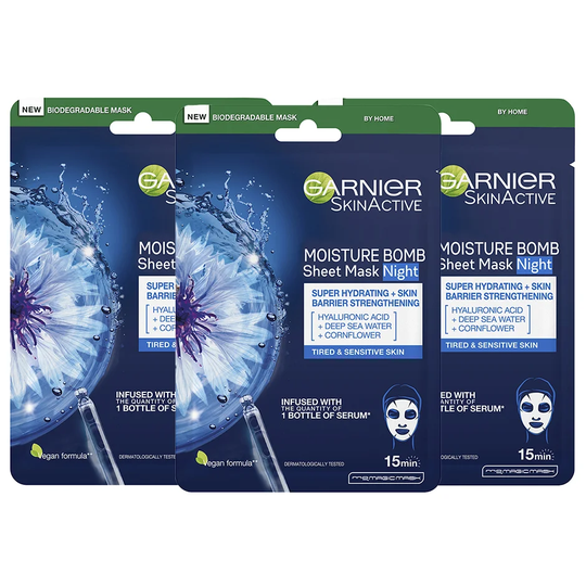 Moisture Bomb Sheet Mask Night, Garnier Ansiktsmask