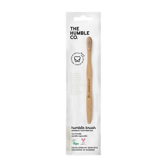 Humble Brush Flat Curved Adult Soft White