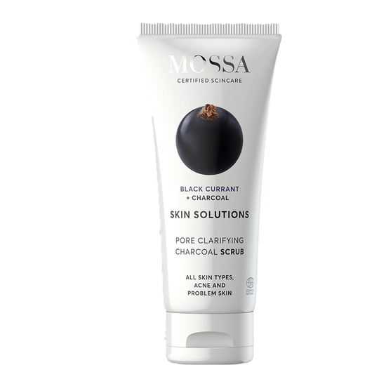 Skin Solutions Charcoal Scrub, 60 ml MOSSA Ansiktspeeling