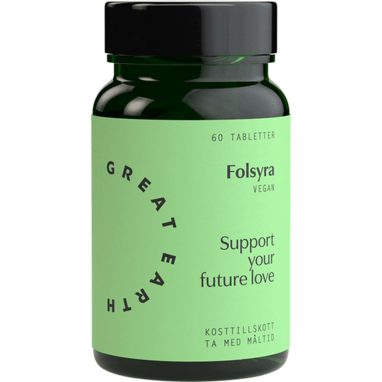 Great Earth Folsyra 400 mcg 60 tabletter