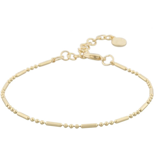 View chain ball brace plain gold, Snö of Sweden Armband