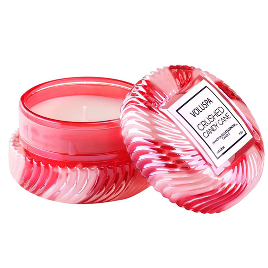 Voluspa Crushed Candy Cane Macaron Candle 15tim
