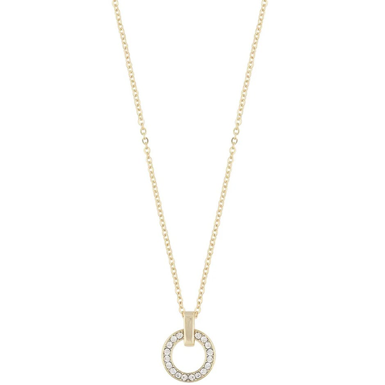 Unnie small pendant neck 42 gold/clear, Snö of Sweden Halsband