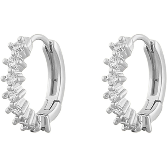 Nuit small ring ear silver/clear, Snö of Sweden Örhängen