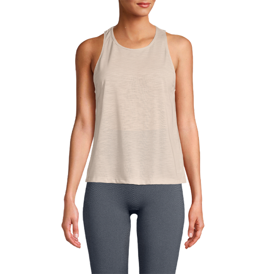 Texture Tank Open Back, Light Sand