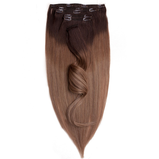 Rapunzel of Sweden Clip-on set Premium 7 pieces 50cm O2.2/7.3 Brown As