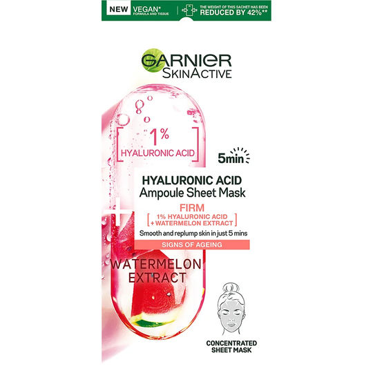 Hyaluronic Acid Ampoule Sheet Mask, 15 g Garnier Ansiktsmask