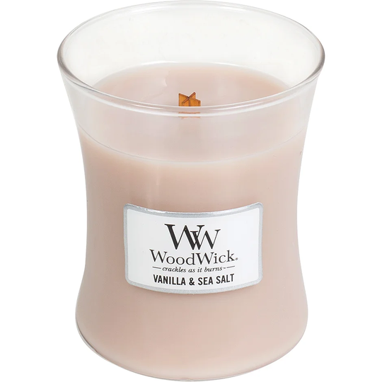 Vanilla & Sea Salt, WoodWick Doftljus