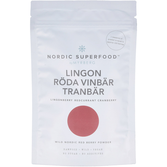 Nordic Superfood by Myrberg Red Lingon, Röda Vinbär, Tranbär