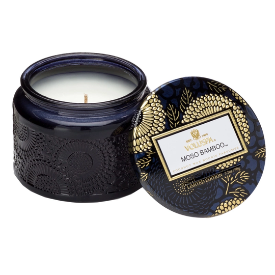Voluspa Moso Bamboo Small Glass Jar Candle 20h